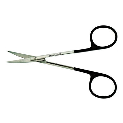 Scissors Iris SuperCut 4-1/2" Sharp/Sharp Razor/Micro-Serrations Curved SS Ea